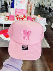 Bow Trucker Hat - Pink